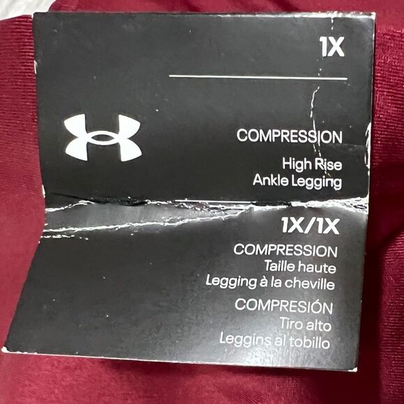 Under Armour Compression Ankle Leggings Women’s Plus Size 1X Burgundy NWT UA - Picture 9 of 11